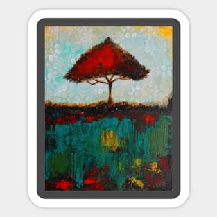 Abstract Red tree Sticker